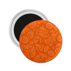 Orange Abstract 45s 2 25  Button Magnet by StuffOrSomething