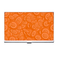 Orange Abstract 45s Business Card Holder by StuffOrSomething