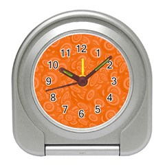 Orange Abstract 45s Desk Alarm Clock by StuffOrSomething