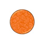 Orange Abstract 45s Golf Ball Marker 4 Pack (for Hat Clip) Front
