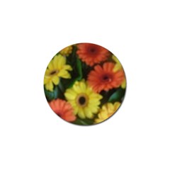 Orange Yellow Daisy Flowers Gerbera Golf Ball Marker 4 Pack by yoursparklingshop