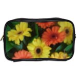 Orange Yellow Daisy Flowers Gerbera Travel Toiletry Bag (Two Sides) Back