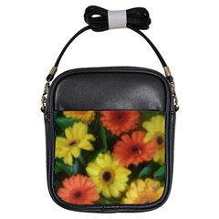 Orange Yellow Daisy Flowers Gerbera Girl s Sling Bag by yoursparklingshop