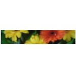 Orange Yellow Daisy Flowers Gerbera Flano Scarf (Large) Front