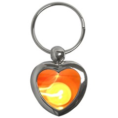 Orange Yellow Flame 5000 Key Chain (heart)