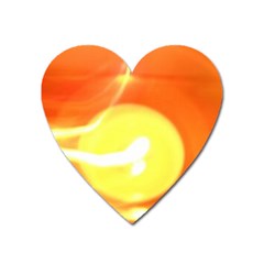 Orange Yellow Flame 5000 Magnet (heart) by yoursparklingshop
