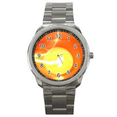 Orange Yellow Flame 5000 Sport Metal Watch by yoursparklingshop