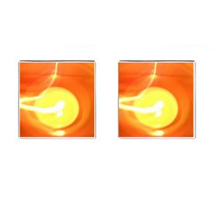 Orange Yellow Flame 5000 Cufflinks (square) by yoursparklingshop