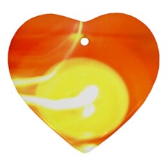 Orange Yellow Flame 5000 Heart Ornament (two Sides) by yoursparklingshop