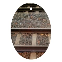 Railway Track Train Oval Ornament by yoursparklingshop