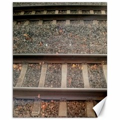 Railway Track Train Canvas 16  X 20  (unframed)