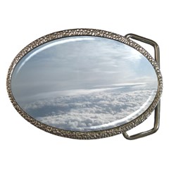 Sky Plane View Belt Buckle (oval)