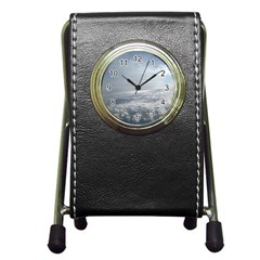 Sky Plane View Stationery Holder Clock