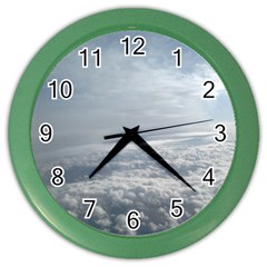 Sky Plane View Wall Clock (color)