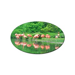 Flamingo Birds At Lake Sticker 10 Pack (oval)