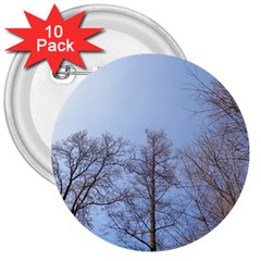 Large Trees In Sky 3  Button (10 Pack)