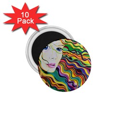 Inspirational Girl 1 75  Button Magnet (10 Pack) by sjart