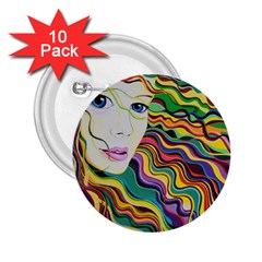 Inspirational Girl 2 25  Button (10 Pack) by sjart