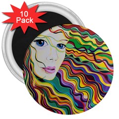 Inspirational Girl 3  Button Magnet (10 Pack) by sjart