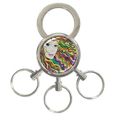 Inspirational Girl 3-ring Key Chain by sjart