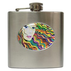 Inspirational Girl Hip Flask by sjart