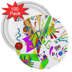Splatter Life 3  Button (100 Pack)