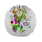 Splatter Life Standard 15  Premium Flano Round Cushion  Front