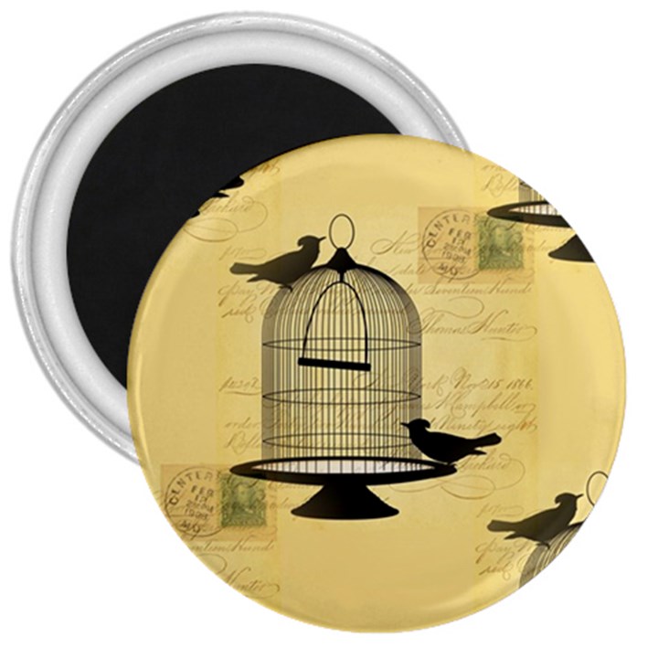 Victorian Birdcage 3  Button Magnet