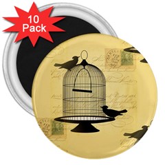 Victorian Birdcage 3  Button Magnet (10 Pack)