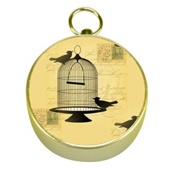 Victorian Birdcage Gold Compass