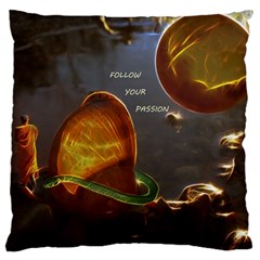 Follow Your Passion Large Cushion Case (two Sided)  by lucia