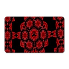 Red Alaun Crystal Mandala Magnet (rectangular) by lucia