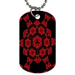 Red Alaun Crystal Mandala Dog Tag (one Sided) by lucia