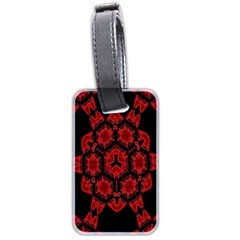 Red Alaun Crystal Mandala Luggage Tag (two Sides)