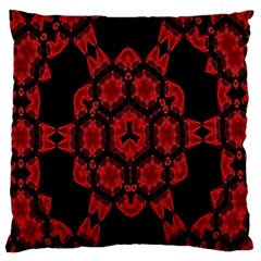 Red Alaun Crystal Mandala Standard Flano Cushion Case (one Side) by lucia