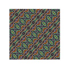 Colorful Tribal Geometric Print Small Satin Scarf (square) by dflcprintsclothing