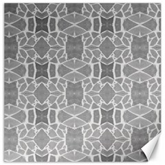 Grey White Tiles Geometry Stone Mosaic Pattern Canvas 16  X 16  (unframed) by yoursparklingshop