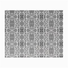 Grey White Tiles Geometry Stone Mosaic Pattern Glasses Cloth (small, Two Sided) by yoursparklingshop