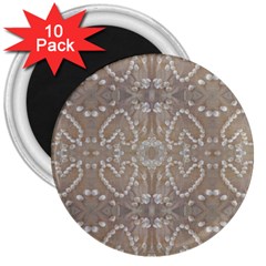 Love Hearts Beach Seashells Shells Sand  3  Button Magnet (10 Pack)