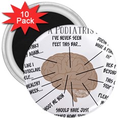 Atlas Of A Podiatrist s Brain 3  Button Magnet (10 Pack)