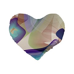 Abstract Standard 16  Premium Flano Heart Shape Cushion  by infloence