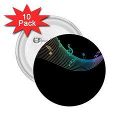 Musical Wave 2 25  Button (10 Pack)