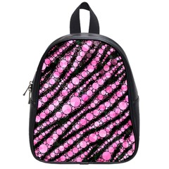 Pink Black Tiger Bling  School Bag (small) by OCDesignss