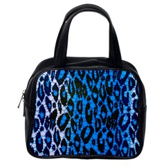 Florescent Blue Cheetah  Classic Handbag (one Side)