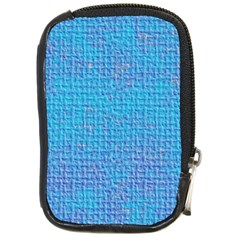 Textured Blue & Purple Abstract Compact Camera Leather Case by StuffOrSomething