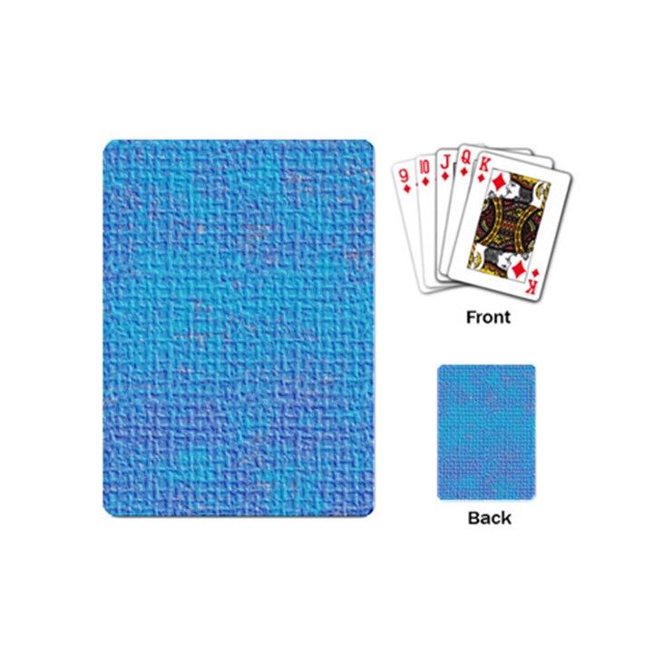 Textured Blue & Purple Abstract Playing Cards (Mini)