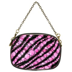 Pink Black Tiger Bling  Chain Purse (one Side) by OCDesignss