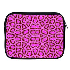 Florescent Pink Animal Print  Apple Ipad Zippered Sleeve by OCDesignss