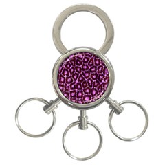 Cheetah Bling Abstract Pattern  3-ring Key Chain by OCDesignss