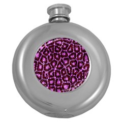 Cheetah Bling Abstract Pattern  Hip Flask (round) by OCDesignss